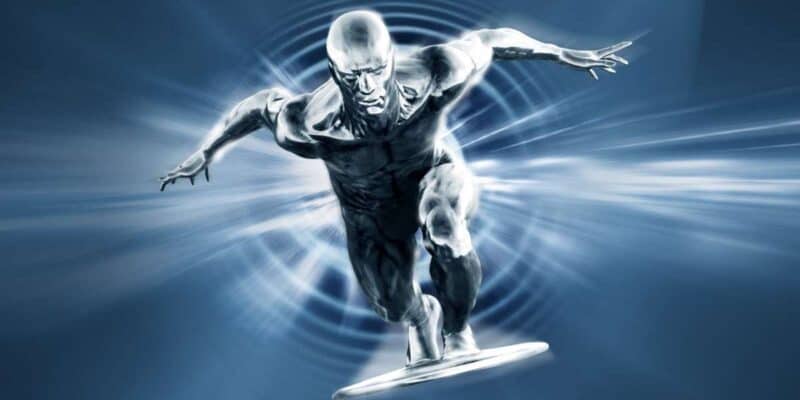 Silver Surfer rides his surfboard in 2007's 'Fantastic Four: Rise of the Silver Surfer'