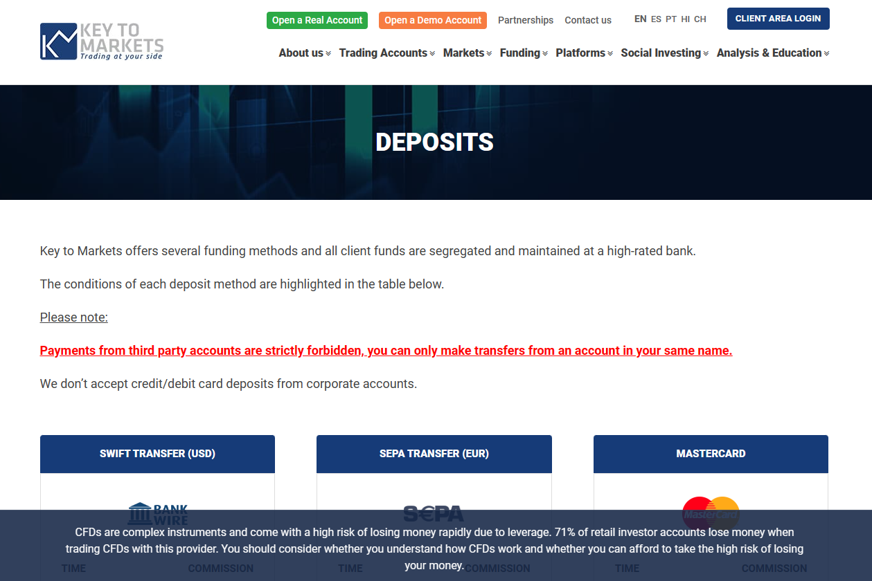 Key to Markets Deposits