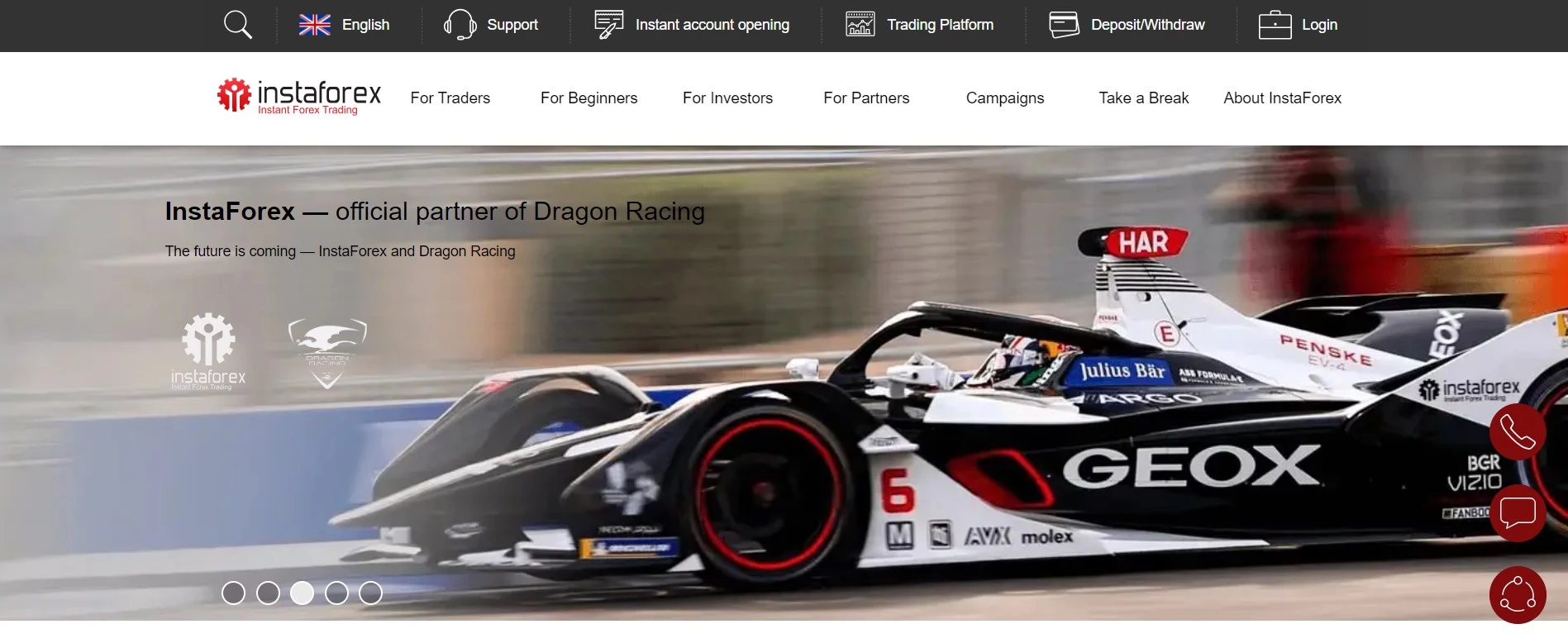 InstaForex & Dragon Racing