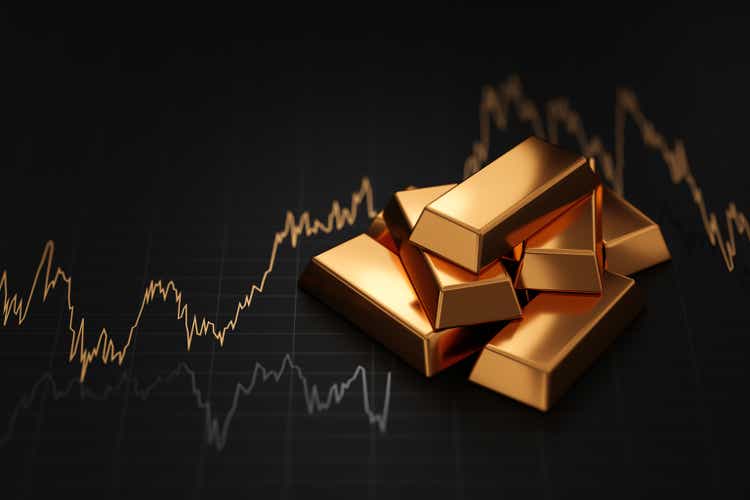 Gold market stock wealth business finance investment on money trade exchange 3d background of growth success financial currency graph or golden economy chart banking and digital price profit analysis.