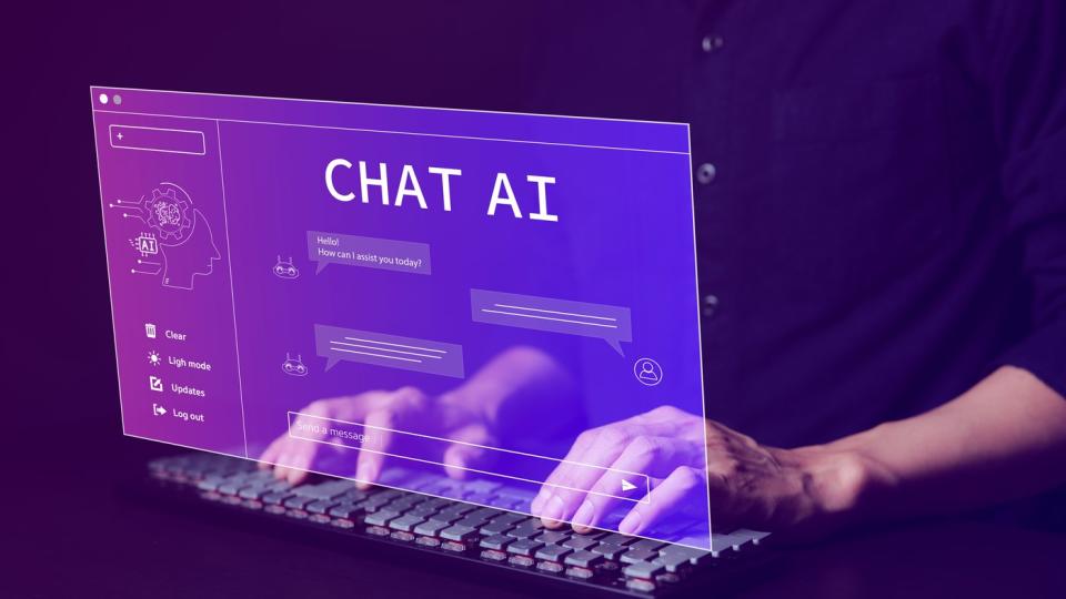 A person using an AI chatbot.