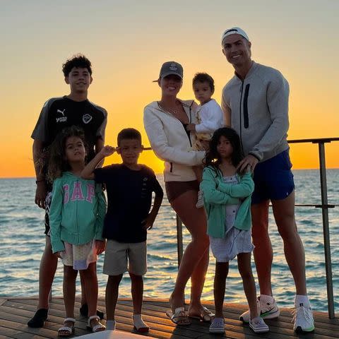 <p>Instagram/cristiano</p> Cristiano Ronaldo's family at the beach