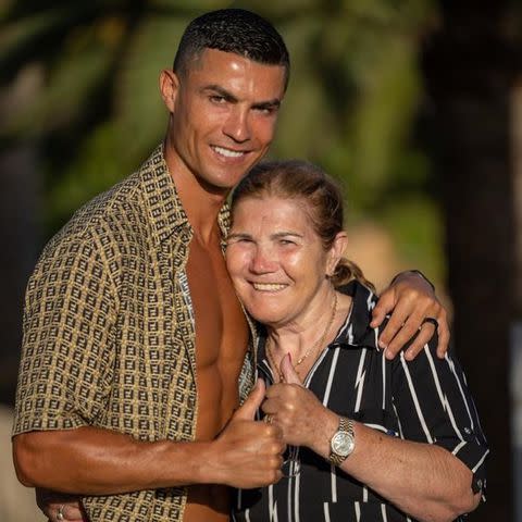 <p>Instagram/cristiano</p> Cristiano Ronaldo with his mother