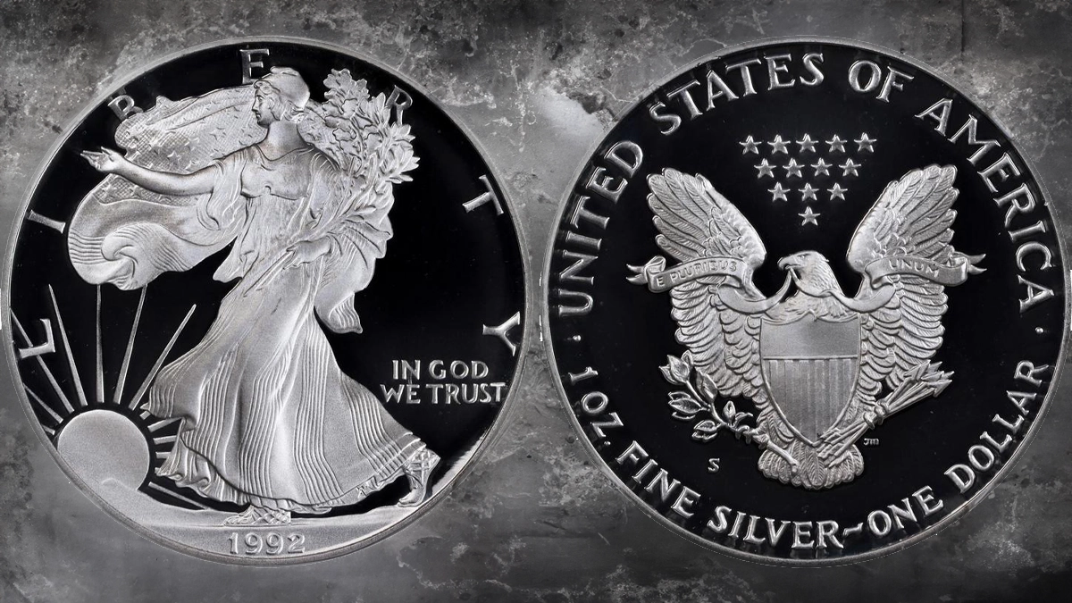 1992-S American Silver Eagle. Image: Stack's Bowers / CoinWeek.