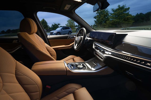 2025 BMW X5 Silver Anniversary Edition interior from passenger's door