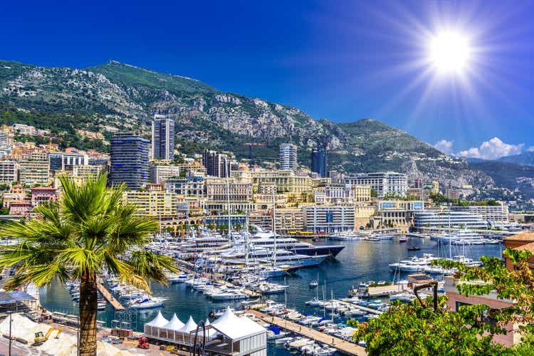 Port with yachts in La Condamine, Monte-Carlo, Monaco, Cote d
